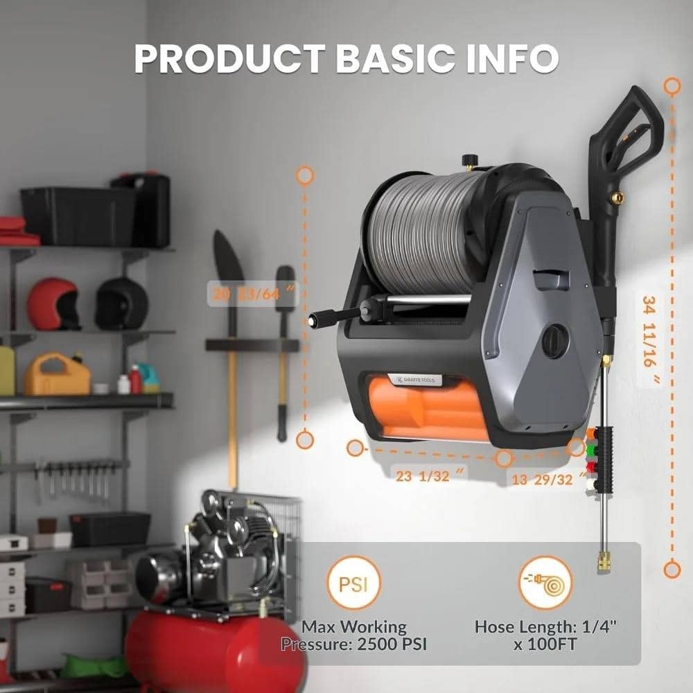 Giraffe Tools Grandfalls Pressure Washer PRO, 2500PSI 1.6GPM