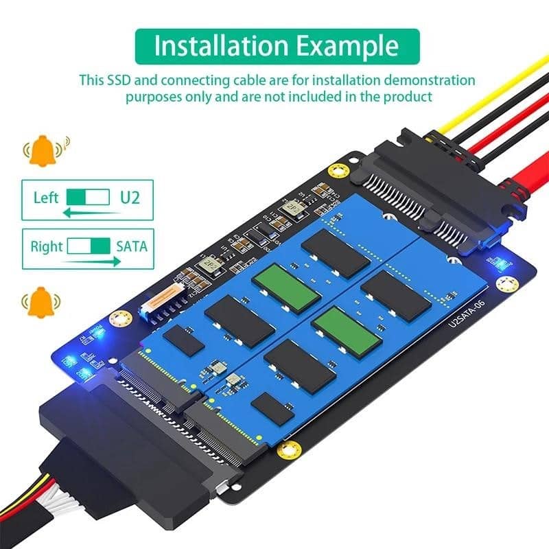 Адаптер M2 SSD M.2 NVME M Ключ до U.2 SFF-8639 M.2 SATA B Ключ до