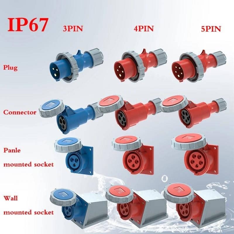 Kripal Industrial Plug and CEE Socket Електричний роз’єм 3PIN 4PIN 5PIN ...
