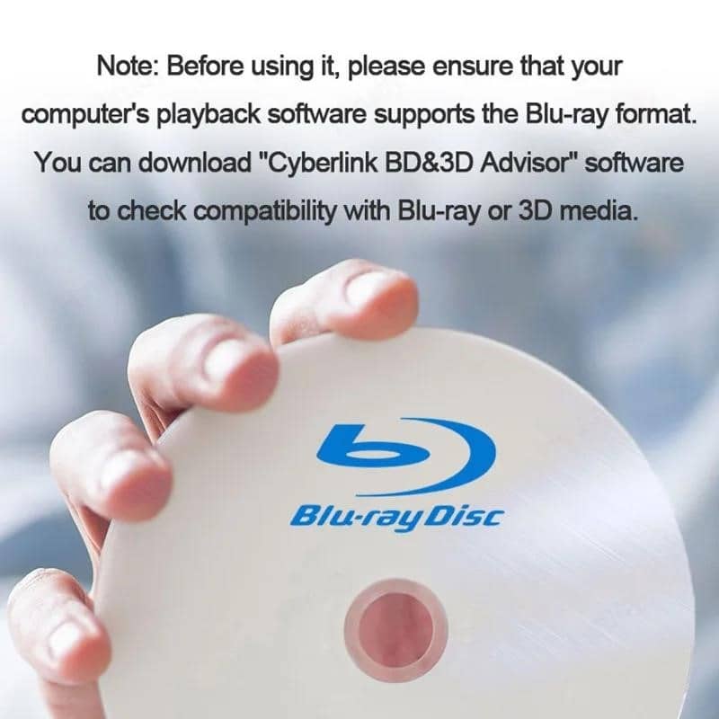 7 в 1 Зовнішній накопичувач Bluray USB 3.0 Type-C BD DVD CD-RW