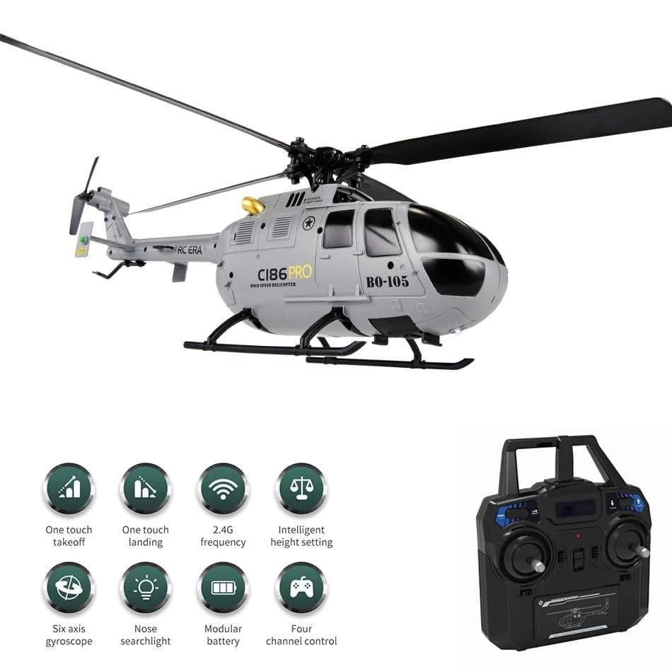 C186 Pro RC Helicopter for Adults 2.4G 4 Channel BO105 Ваги з