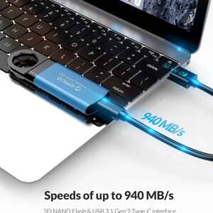 Зовнішній жорсткий диск ORICO SSD M2 NVME Mini 1 ТБ SSD 128 ГБ 256
