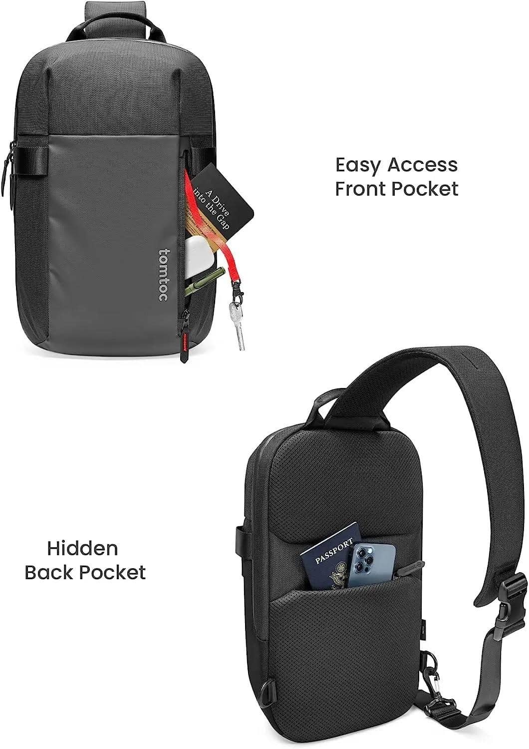 14-дюймова компактна сумка EDC Sling Bag, мінімалістичний